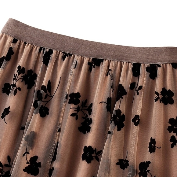 Women Skirt Tutu Tulle Elastic High Waist Layered - Picture 4 of 4